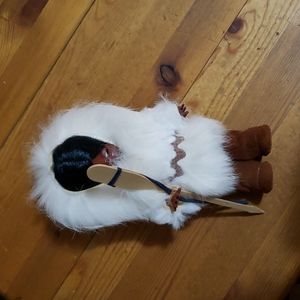 Eskimo Doll 6.5" Authentic Fur Suede Boots New